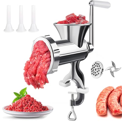 3 In1 Meat Grinder Manual Mincer - Manual Meat Grinder Sausage Maker Meat Grinders For Home Use Fast...