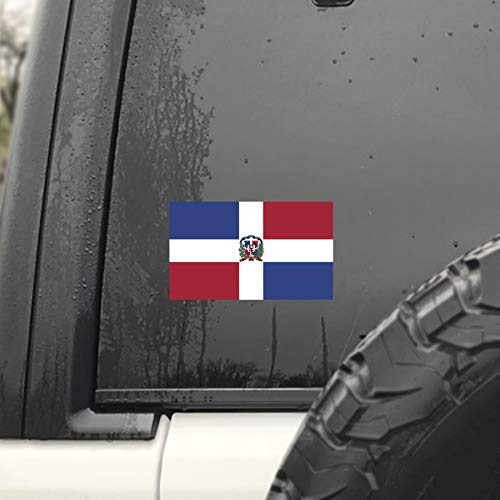 2-Pack Dominican Republic Flag Decal Stickers | Official Flag Of The Dominican Republic Flag Stickers |5-Inches By 3-Inches | Premium Quality Vinyl | Pd418 #TOP5