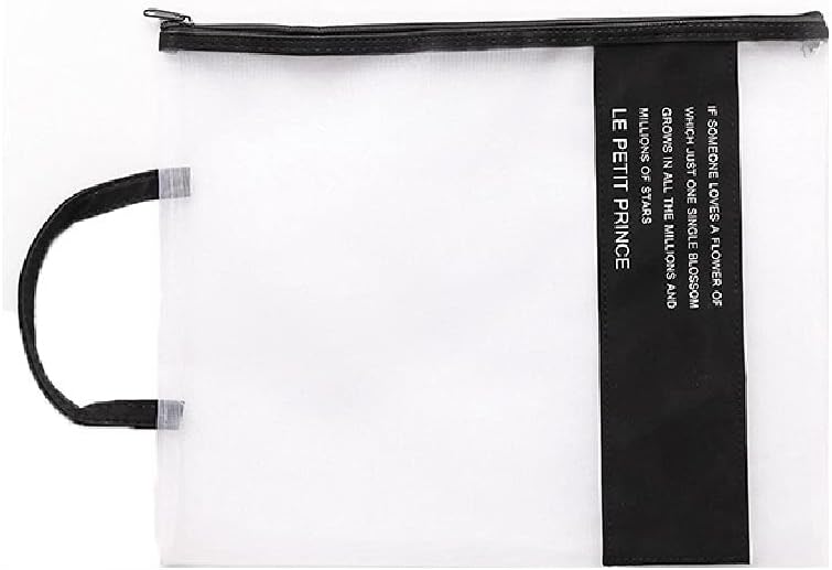 Art Portfolio Bag Poster Storage Bag Board Holder with Handle and Zipper Organizer Transparent Bag for Travel Storage (Color : Black)