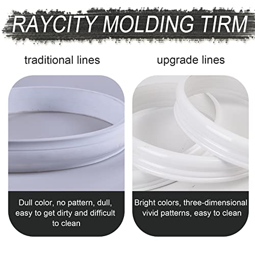 Peel And Stick Molding - Flexible Molding Trim Self Adhesive (9.8Feet Long) Crown Molding Peel And Stick Molding For Baseboard, Mirror Trim, Wall Edge Trim, Bathroom, Tile, Home Decor (White) #TOP2