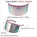 Futuristic Oversize Shield Visor Sunglasses Flat Top Mirrored Mono Lens 172mm (Pink Mirror)
