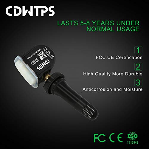 CDWTPS 13598772 GM Tire Pressure Monitoring System TPMS Sensor 315MHZ Replacement for Buick GMC Chevy Cadillac Set of Four(4)