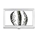 Black Marine Life Scallop Pattern Business Card Holder Case Pocket Box Wallet