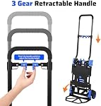 2-in-1 Folding Hand Truck Dolly, Heavy Duty with Folding | Premium Quality Construction, Easy Quick Assembly, Durable Long-Lasting Design, Versatile Multi-Purpose Use