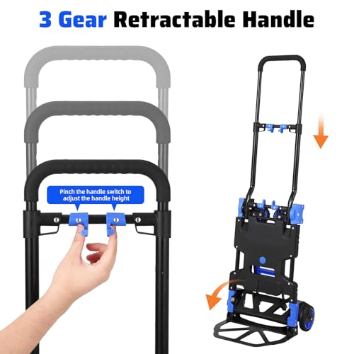 Carretilla plegable de mano con cesta 330 lb miniatura 5