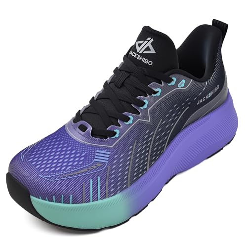 Image of JACKSHIBO Wide Toe Box Shoes Men Arch Support Slip On Zero Drop Sneakers | Slip in, Orthopedic Plantar Fasciitis, Running Walking Athletic, Tennis Workout Gym, Hands Free, Width, Thick Cushion Sole