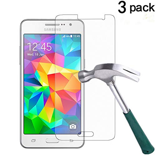 TANTEK [3-Pack Screen Protector for Samsung Galaxy Core Prime G360,Tempered Glass Film,Ultra Clear,Anti Scratch,Bubble Free,Case Friendly