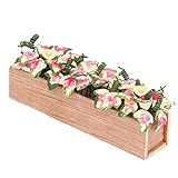 Décoratif: Boîte à jardinière Rectangle de poupée peut décorer le salon, la salle des plantes ou le jardin de la maison de poupée et augmenter la diversité des scènes de maison de poupée.