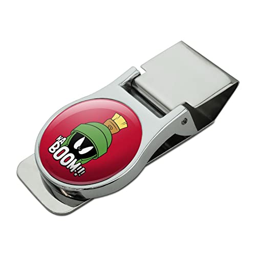 Looney Tunes Marvin the Martian Kaboom Satin Chrome Plated Metal Money Clip