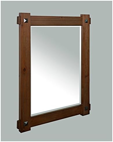 InFurniture WK8228M-BR Bathroom Mirror, Brown/Driftwood