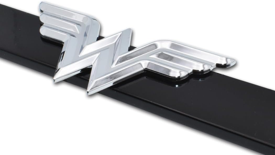 Elektroplate Officially Licensed - DC Comics Wonder Woman Black All-Metal Open Corner Superhero Premium 3D License Plate Frame Tag Holder for Cars/SUVs/Trucks Weather-Proof Automotive Accessory