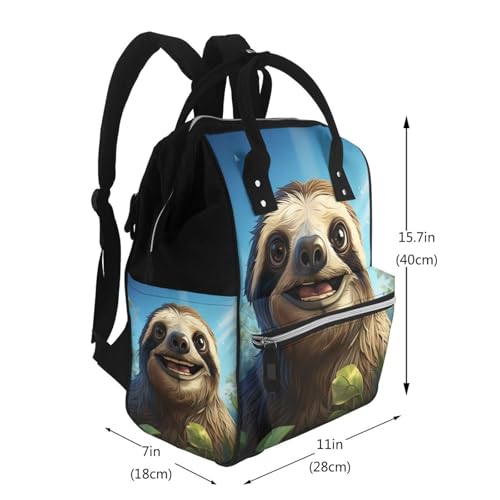 Sac à dos à langer grande capacité imperméable avec imprimé