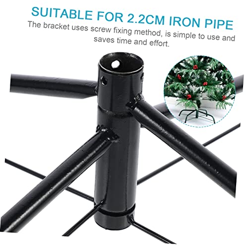 Base trípode de hierro para árbol de navidad falso verde accesorios PRETYZOOM 4