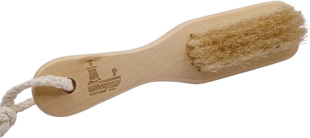 Pumice Stone for Feet with Natural Bristle Nail Brush - 7.25" Pumice Stone for Feet Callus Remover - Foot Pumice image 3 of 7 B0CFS4B4GT