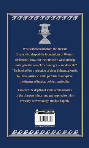 Image of Greatest Greek Philosophers (Deluxe Hardbound Edition): Plato, the Republic, Aristotle, Politics, Epictetus, the Enchiridion (Fingerprint Classics)