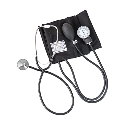 image for MABIS Professional Aneroid Sphygmomanometer Blood Pressure Gauge, Stet