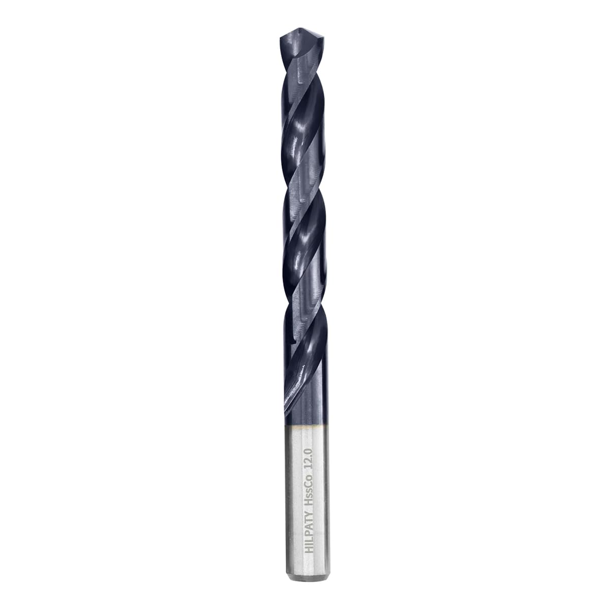 Hilpaty Cobalt Drill Bits 12mm x 1pc M35 HSS Drill Bit for Metal, AlTiN Coating, Standard DIN 338 (12mm x 151mm x 1pc)