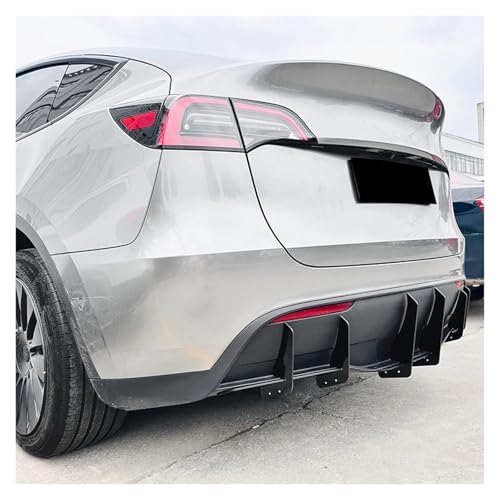Difusor de parachoques trasero Tesla Model Y acabado premium con kit divisor de alerón 6