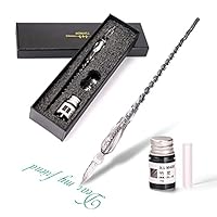 Penna In Vetro Per Calligrafia - Set Con Inchiostro E Supporto, Stile Vintage - Foto 7