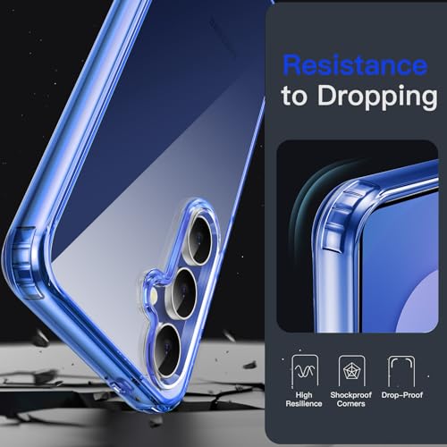 Image of JETech Cover Case for Samsung Galaxy S25 FE, Non-Yellowing Shockproof Bumper Protective Phone Cover, Anti-Scratch Hard PC Back (Navy Blue)