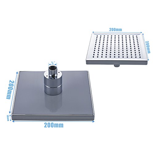 Auralum® - Soffione per doccia, 20 cm, con