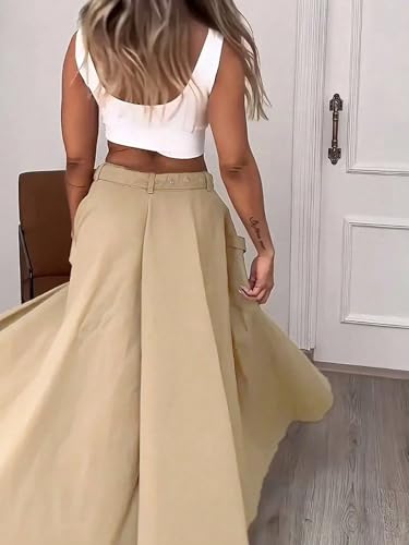 Women's 2025 Casual Maxi Long Skirts Long Casual Skirt3