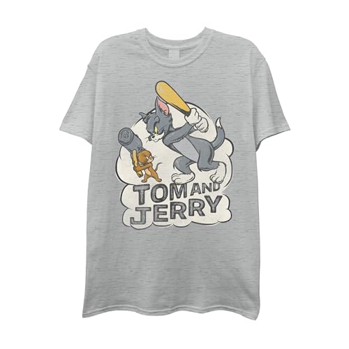 T-shirt Tom et Jerry Battle souvenirs d'enfance imprimé vintage coloré
