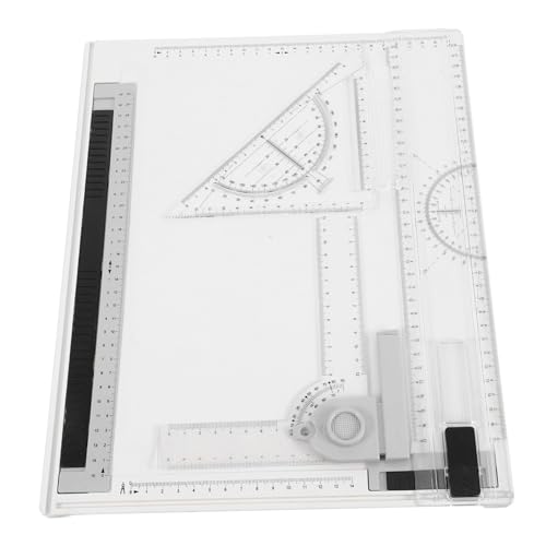 GRIRIW 1 Juego Tablero De Dibujo Suministros De Dibujo Arquitectónico Tablero De Pintura En Ángulo Suministros Arquitectónicos Plantilla De Dibujo De Casa Transparent El Plastico