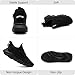 GLYGML Men's Non Slip Walking Shoes Training Fashion Casual Slip-Resistant Fitness Sneakers Lightweight Comfortable Breathable Travel Workout Black Size 9.5