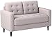 ZINUS Benton Loveseat Sofa, Grid Tufted Cushions, Easy, Tool-Free Assembly, Stone Grey