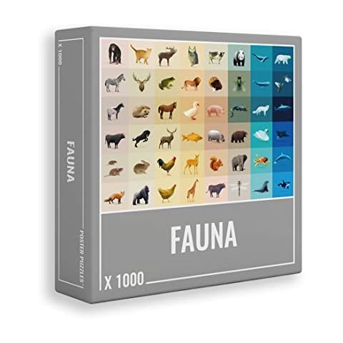 Cloudberries Fauna - Rompecabezas de Animales Poligonales de 1000 Piezas Cover