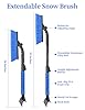 HEEYA Snow Brush for Car, Extendable Snow Brush and Ice Scraper with Foam Grip, Car Window Scraper for Snow and Ice for SUV Truck Auto Jeep RV Vehicle Windshield - Blue #5