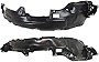 Evan-Fischer Fender Liner Set Compatible with 2006-2012 Toyota RAV-4 w/Fender Flare Hole Front LH/RH Pair