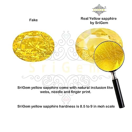 Zafiro amarillo natural sin calefacción de 6 quilates para joyería unisex 5