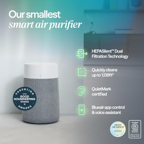 BLUEAIR Blue Pure 511i Max Smart Air Purifier for Bedroom & Small Rooms up to 1,138 Sq Ft, HEPASilent Air Cleaner for Pets, Allergies, Smoke & Dust, Quiet WiFi Air Purifier with Auto Mode - Image 2