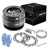 [日本語取り付けガイド/追加配線ケーブル・手袋付き] NRG クイックリリースキット Gen 2.0 SRK-200 クイックリリース ステアリング ボス 着脱 カーカスタム 防犯 盗難防止 車 カスタマイズ Quick Release 正規輸入品 (ガンメタル)