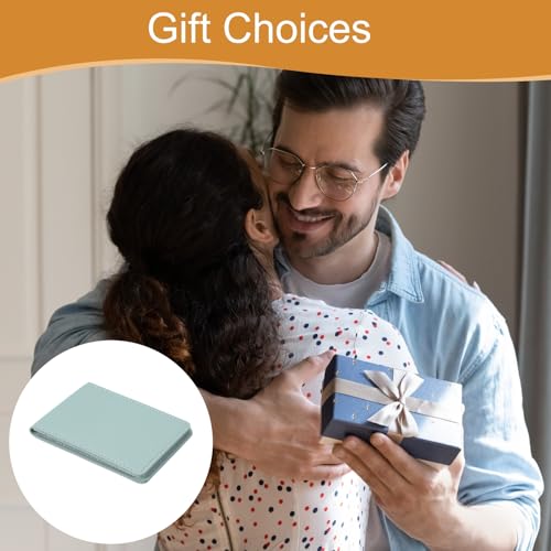 uxcell Leather Credit Card Holder, 10 Slots Blank Driver's License Holder for Women and Men, Multi-Functional Card Organizer for Documents, ID Cards, License(Blue)4