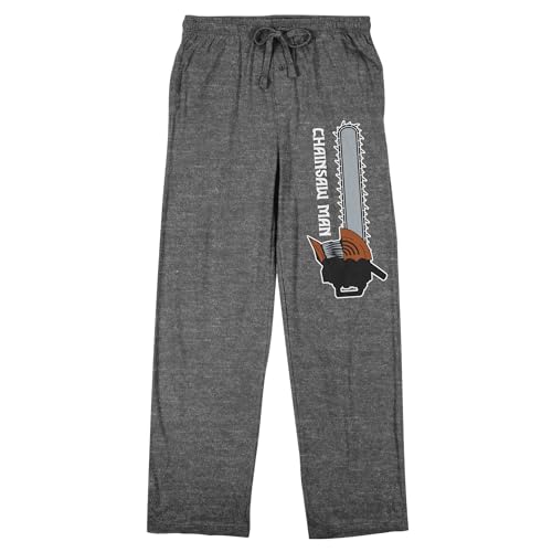 Bioworld Chainsaw Man Men's Heather Gray Sleep Pajama Pants