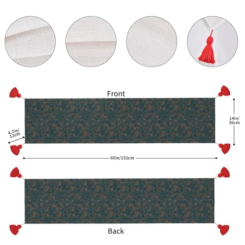 Chemin de table de Noël avec pompon idée cadeau idéale pour décoration de table