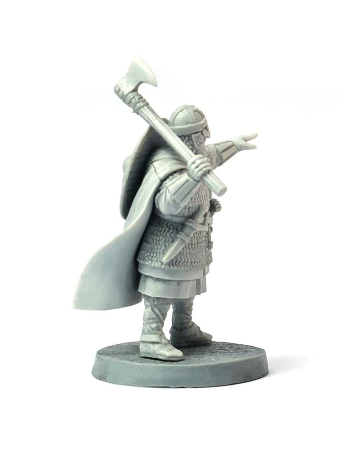 Viking Warlord, Wargame Miniature SAGA 28 mm, Resin, Grey