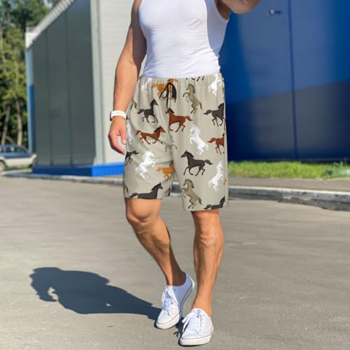 Modern Cool Horse Mens Pajama Pants With Pocket Soft Sleep Shorts Lounge Shorts Pj Pants For Men4