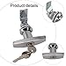Rust Proof T SHAPE Handle Lock with 2 Matching Keys Weather Resistant and Suitable for Vehicle Toolboxes, Garage Doors (Silver)