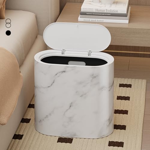 Caneca de basura de 14 litros con tapa abatible y diseño compacto miniatura 6