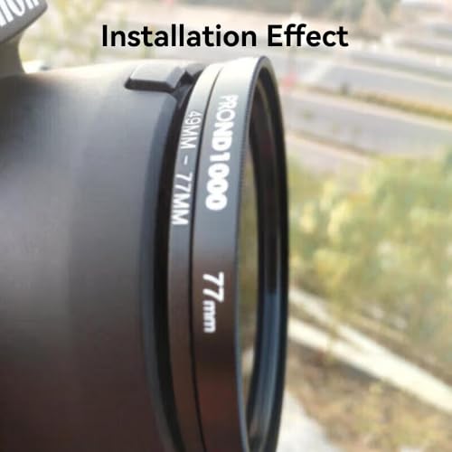 Kase Anel de elevação de 40,5 a 52 mm, anel adaptador rosqueado para lente de 40,5 mm, filtro ou ace