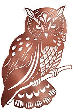 Giftcraft 716842 Owl Art Wall Décor, 16.1-inch Height, Metal