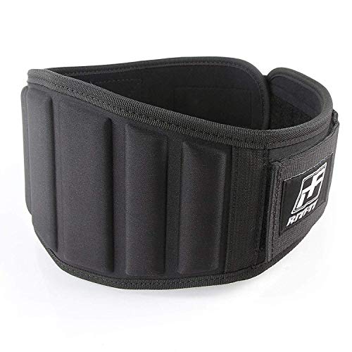 RitFit Weight Lifting Belt - Great for Squats, Clean, Lunges, Deadlift, Thrusters - Men and Women - 6 Inch - Multiple Color Choices - Firm & Comfortable Lumbar Support (Black Pro, M(30-36''))
