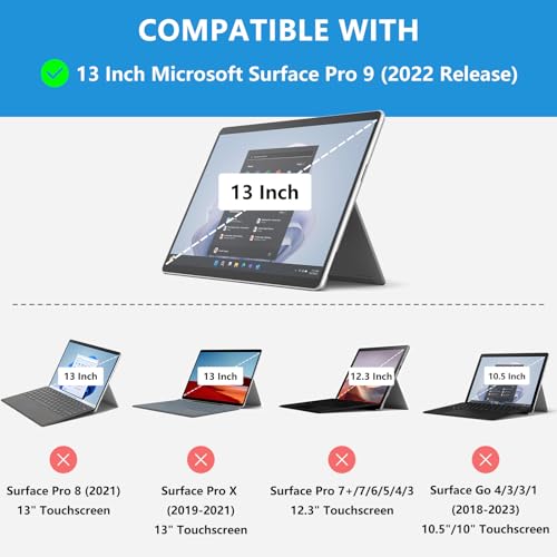 Mmk Surface Pro 9 Case With Keyboard 13 Inch 2022, Keyboard Case For Microsoft Surface Pro 9 13 Inch 2022 Tablet thumb #1
