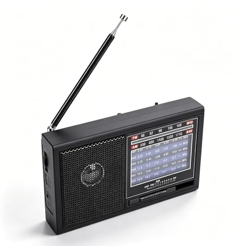 Radio portátil AM FM SW con antena extensible y batería 800mAh miniatura 1