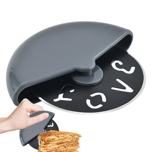Lnhgh - Cortador de pizza para pizza de acero inoxidable, cortador de pizza de acero inoxidable con tapa protectora para queso y pastel