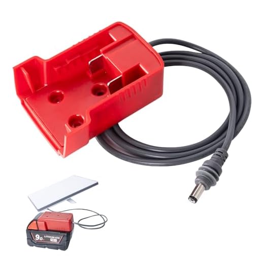 Starlink Mini Battery Adapter for Mil.Waukee Batteries,3.28FT Cable Charger Compatible with Mil.Waukee 18V Battery Direct to Starlink Mini DC Power Cable (EL9-MIL)